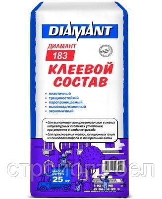 Клей для приклеивания и армирования теплоизоляции DIAMANT 183, 25 кг, РБ, фото 2