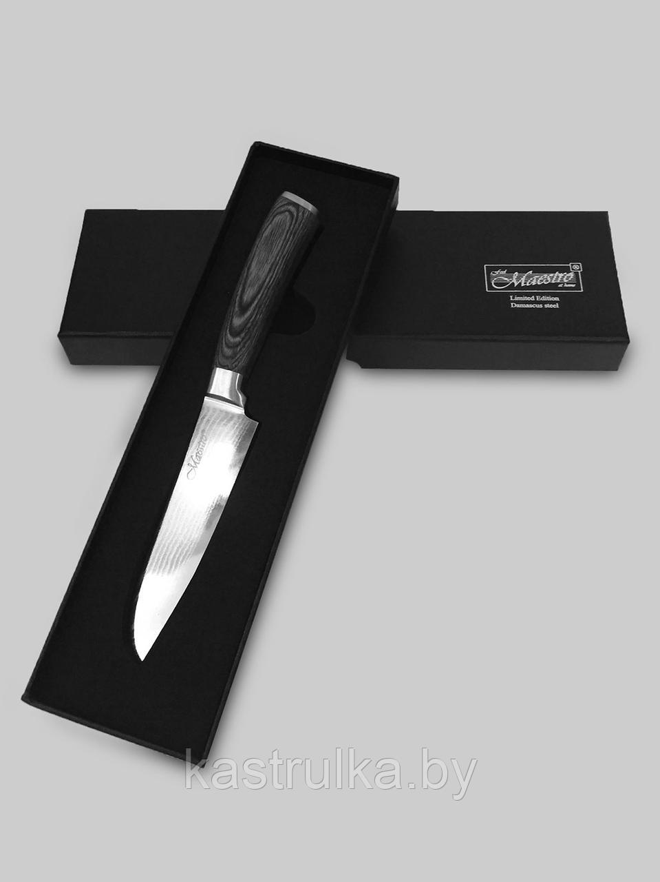 Нож поварской дамасская сталь 17,5 см Maestro Mr-1483 - фото 2 - id-p101339412