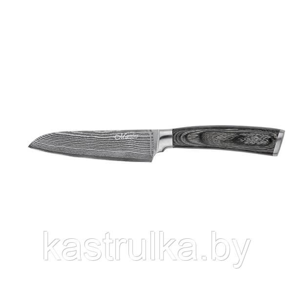 Нож Сантоку малый дамасская сталь 12 см Maestro Mr-1482