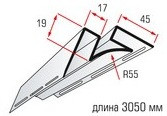 ПЛАНКА "ВНУТРЕННИЙ УГОЛ" (белая/цветная) Т-13 (3050 ММ), ШТ. - фото 1 - id-p5308151