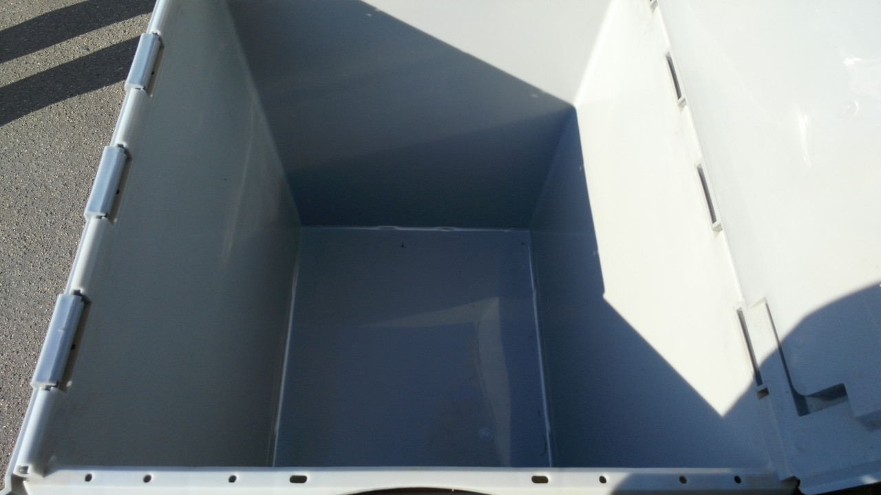 Ящик 800х600х620 мм пластиковый с двумя крышками на завесах, сплошной - фото 4 - id-p68678992