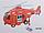Инерционный Вертолёт Пожарный с корзиной, светозвуковые эффекты, масштаб 1:20, фото 4