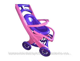 Игрушка детская Коляска для кукол люлька/прогулка Розово-фиолетовый, Прогулка