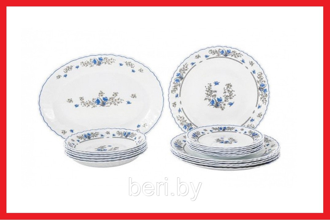 L7644 Набор посуды, набор тарелок ARCOPAL Romantique L7644, 19 предметов, 6 персон