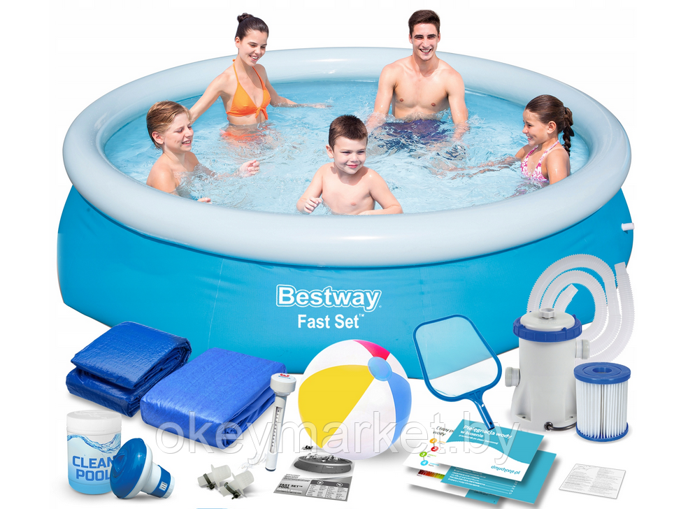Надувной бассейн Bestway Fast Set 57270 | 305x76, фото 2