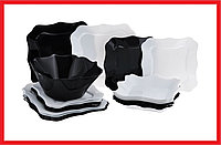 E6195 Столовый сервиз, набор тарелок Luminarc Authentic Black&White, 19 предметов, 6 персон