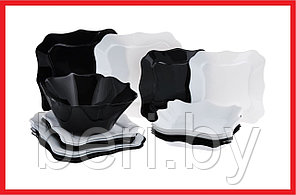 E6195 Столовый сервиз, набор тарелок Luminarc Authentic Black&White, 19 предметов, 6 персон