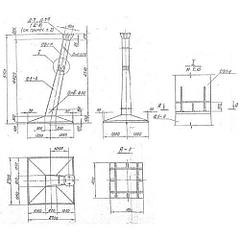 Фундаменты под анкерно-угловые опоры составные и составные со сварным и болтовым присоединением