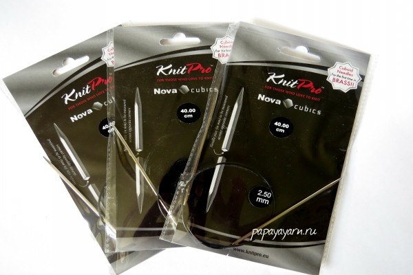 Спицы для вязания KnitPro Nova Cubics круговые 40 см 3 мм - фото 2 - id-p101535775