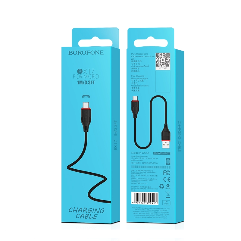 USB кабель Micro Usb BOROFONE BX17 charging cable 1 метр - фото 3 - id-p101536607