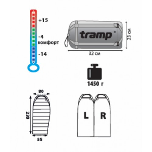 Спальный мешок Tramp Fargo (V2) 230*80*55см - фото 2 - id-p101574350