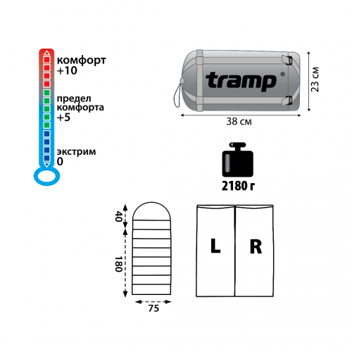 Спальный мешок Tramp Nightlife V2 - фото 2 - id-p101575468
