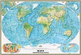 Физическая карта мира National Geographic (A0, 1330х940)
