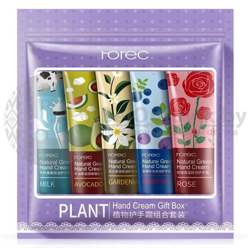 Набор кремов для рук 5 в 1 PLANT Natural Hand Cream Gift Box(5x30g) - фото 2 - id-p101575692