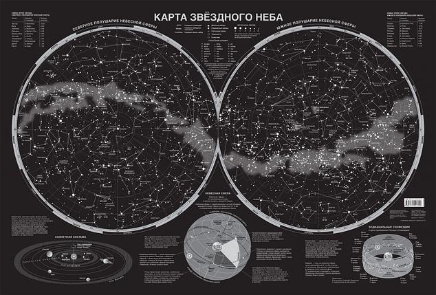 Светящаяся карта звездного неба (А0, 1170х790), фото 2