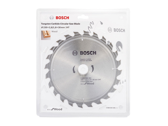 Диск пильный 230х30 мм 24 зуб. по дереву ECO FOR WOOD BOSCH ( твердоспл. зуб) - фото 1 - id-p101563280