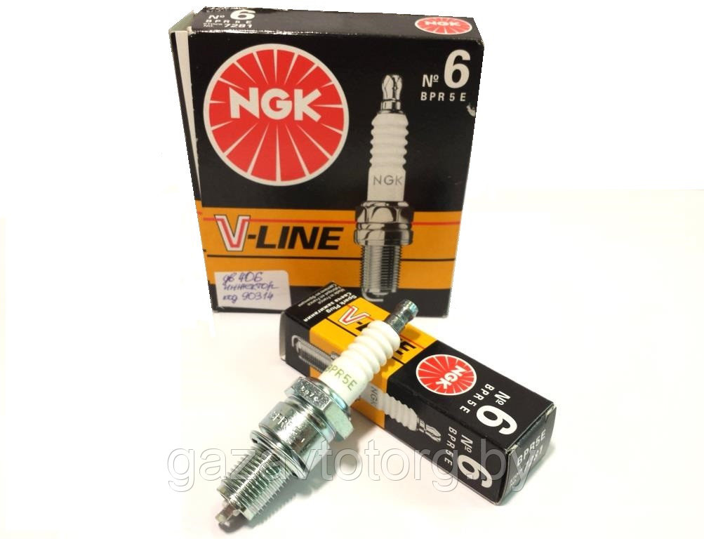 Свеча "NGK" дв.406 инжектор V-Line №6 (4 шт), (NGK, Франция) 7281 - фото 1 - id-p86378911
