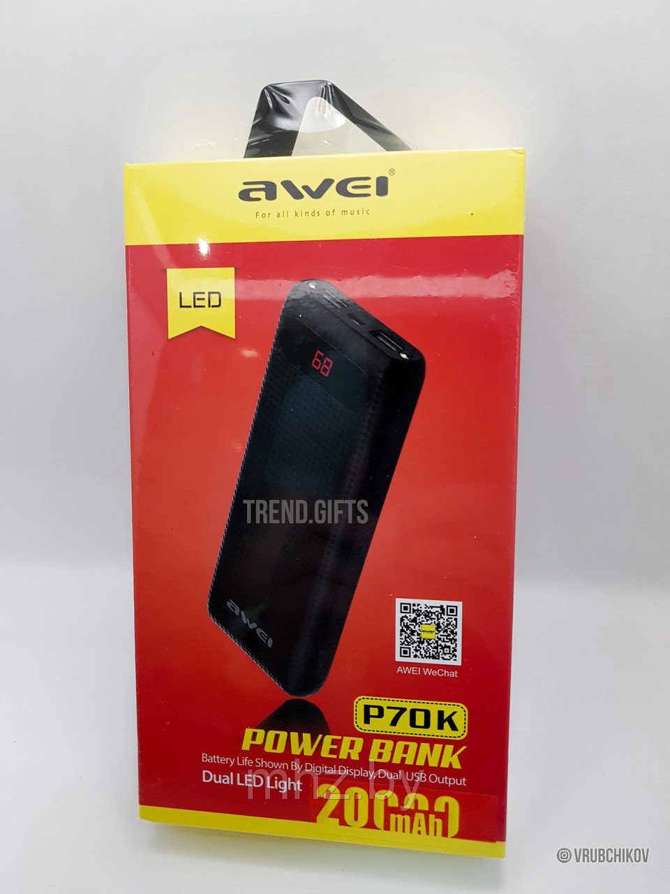 Внешний аккумулятор Awei P70K - 20000 mAh - фото 1 - id-p101589108