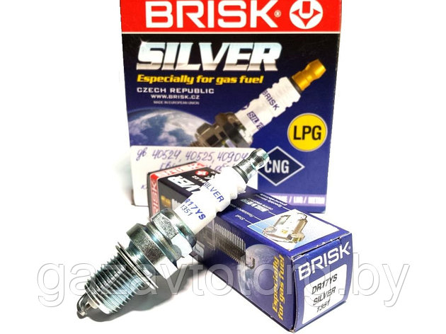 Свеча "BRISK" Silver DR17YS дв.40524,40525,40904 ЕВРО-3 (газ.оборуд) (к-т 4 шт),(Brisk Чехия) DR17YS, фото 2