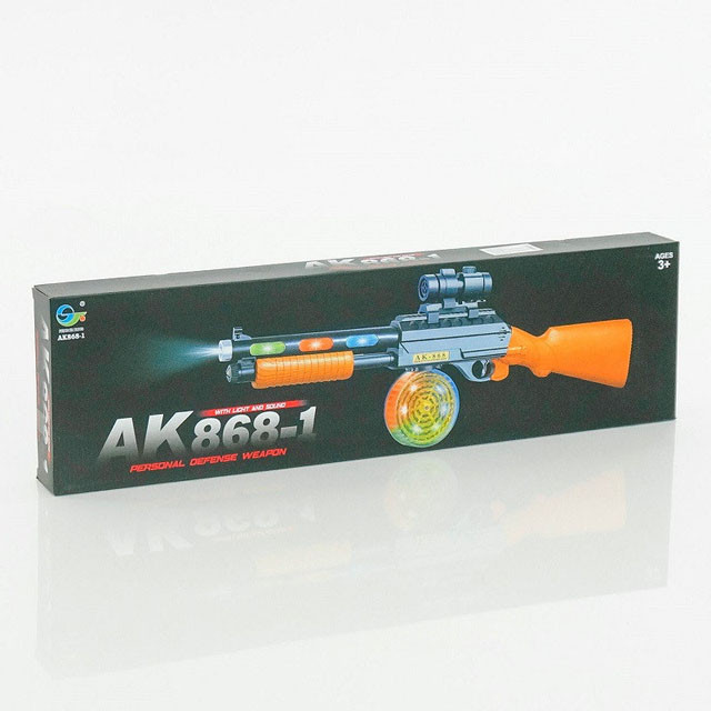 Игрушечный автомат AK868-1 со светом и звуком - фото 4 - id-p101589390