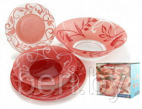 D6970 Столовый сервиз, набор тарелок со стаканами и салатниками Luminarc Plenitude red, 25 предметов, 6 персон - фото 3 - id-p101589893