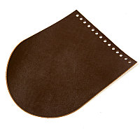 Крышка (клапан) для сумки 22*16 см из натуральной кожи цвет: шоколад