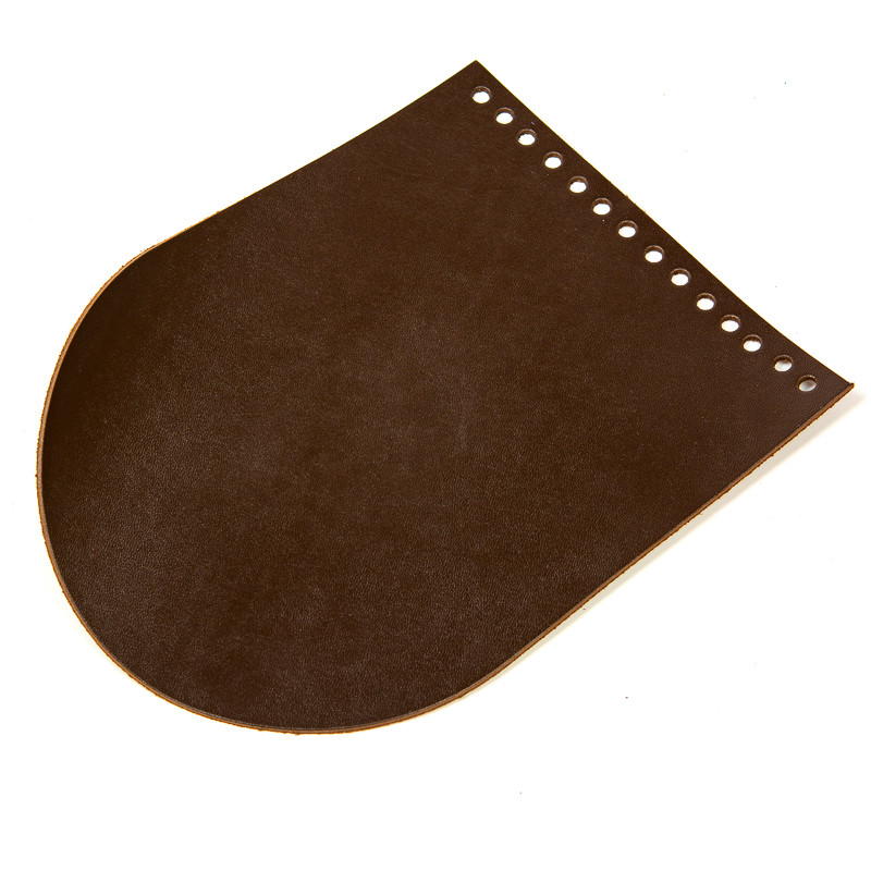 Крышка (клапан) для сумки 22*16 см из натуральной кожи цвет: шоколад - фото 1 - id-p101608765