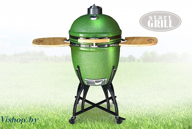 Керамический гриль Start Grill зеленый, 57 см - фото 1 - id-p101619230
