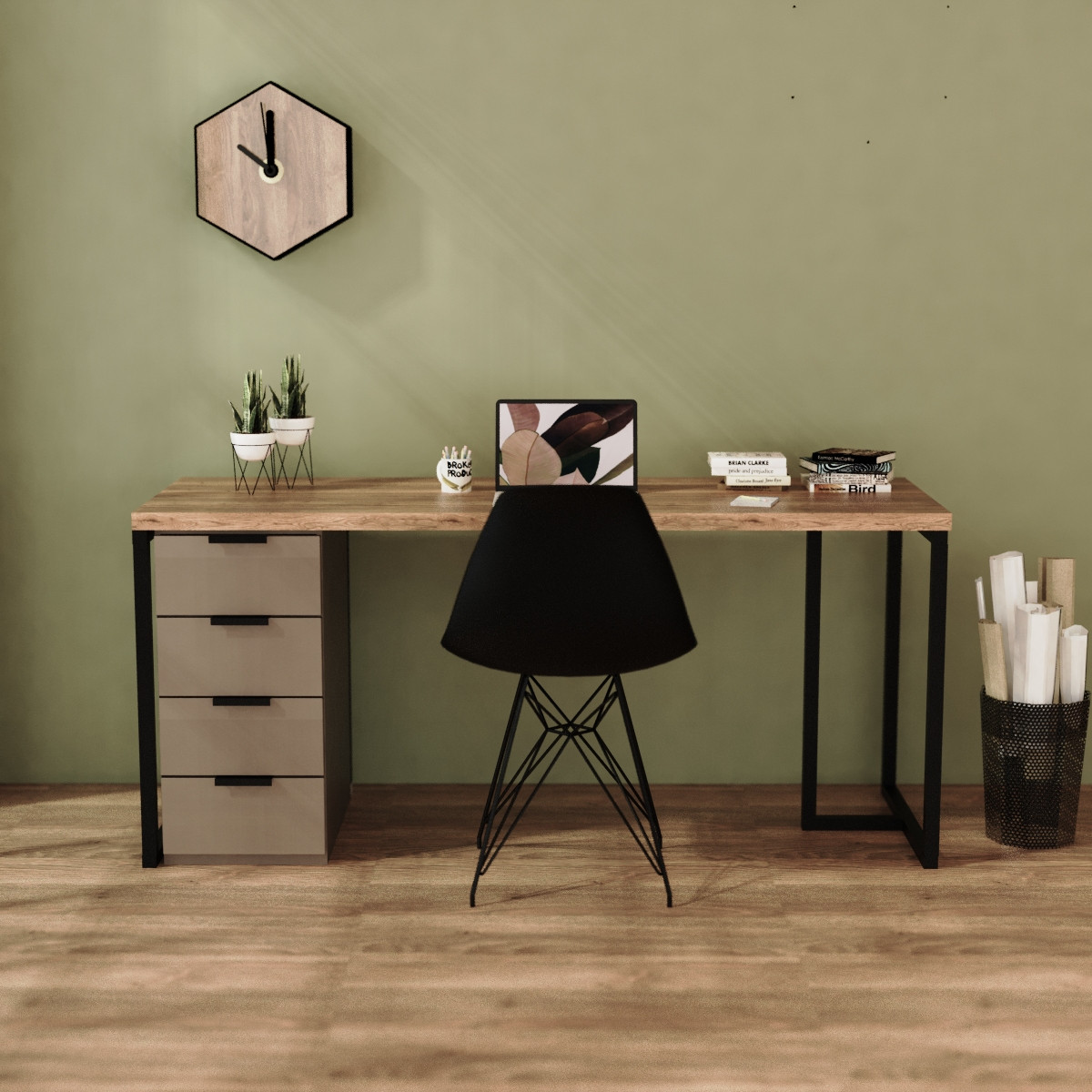 Письменный стол crafto КИХОТ / gray в стиле лофт