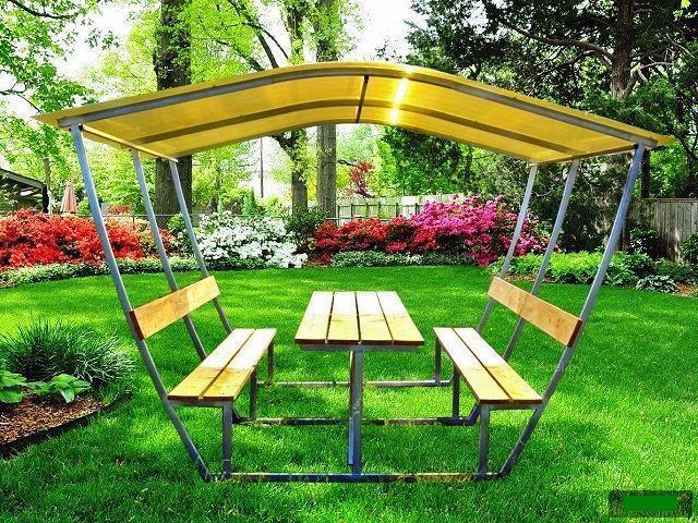 Беседка Тюльпан 2 метра + мангал