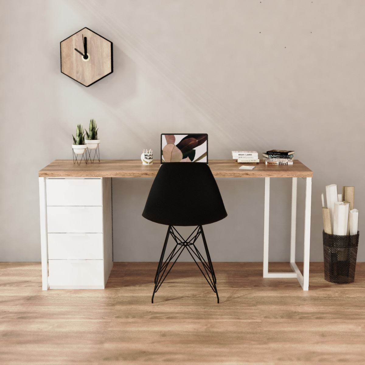 Письменный стол crafto КИХОТ МАКСИ / wood в стиле лофт - фото 1 - id-p101640023