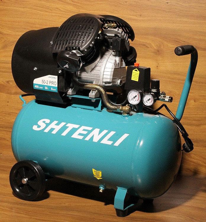 Компрессор Shtenli 50-2 pro (50 л, 2,2 кВт, 2 цилиндра) - фото 2 - id-p101644913