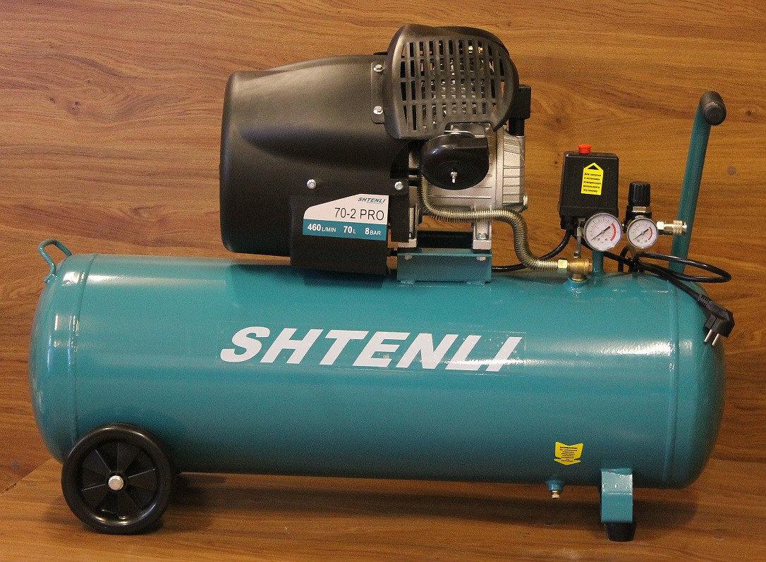Компрессор Shtenli 70-2 pro (70 л, 2,2 кВт, 2 цилиндра) - фото 2 - id-p101645031