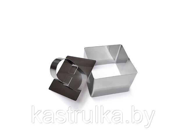 FISSMAN Кулинарное кольцо с прессом 8*8*5,5 см квадратное - фото 1 - id-p101533130