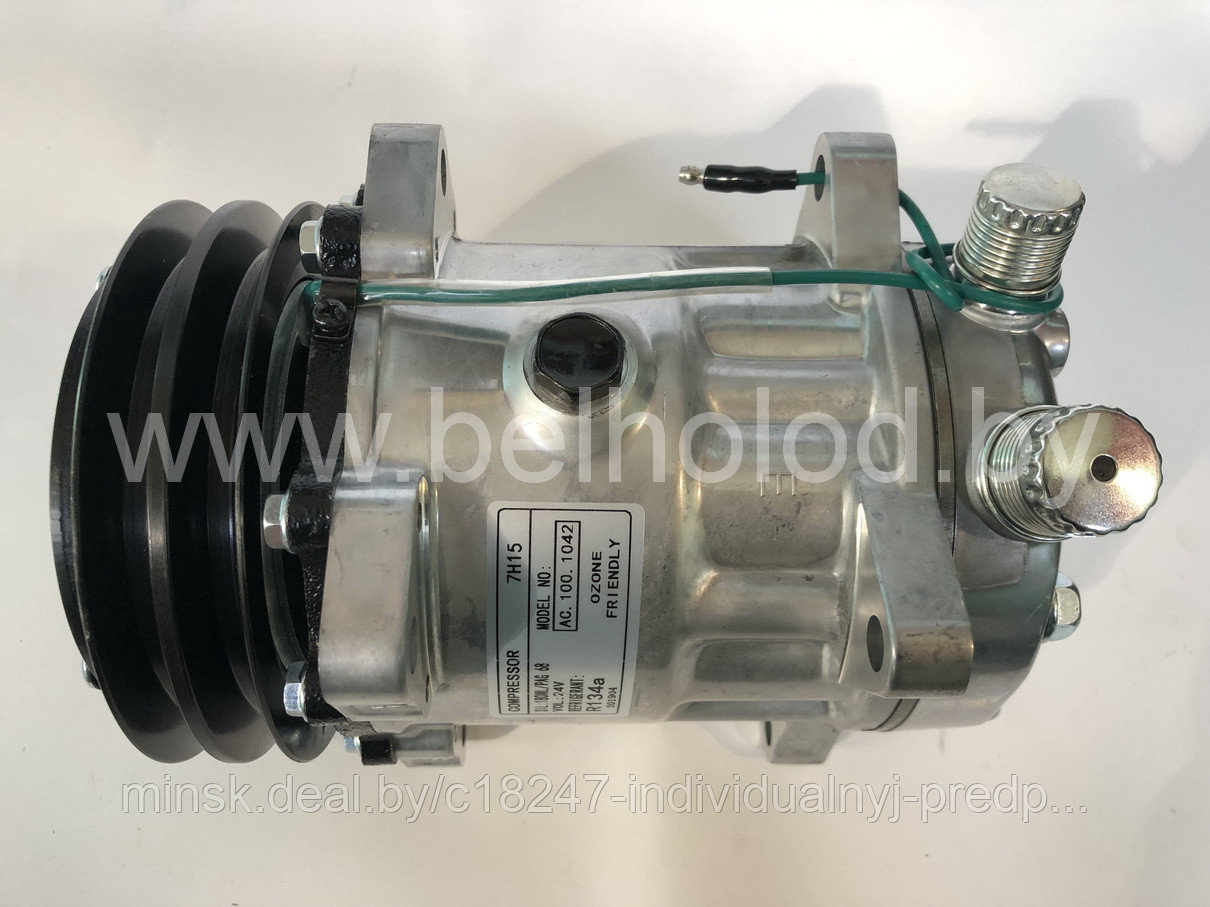 Компрессор кондиционера Sanden 7Н15, A2, 24V, R134a - фото 1 - id-p101649801