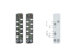 IE240x | 16-channel digital combi input/output 24 V DC, Imax = 0.5 A