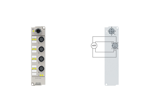 ERI3174-0002 | 4-channel analog input ±10 V or 0/4…20 mA, parameterisable, differential input, 16 bit