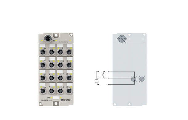 ERI2809-002x | 16-channel digital output 24 V DC, Imax = 0.5 A ( 4 A) - фото 1 - id-p101663764