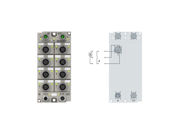 ER1008-0022 | 8-channel digital input 24 V DC, 3.0 ms filter, фото 2