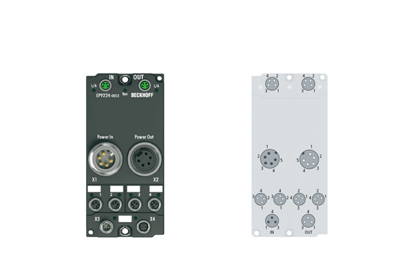 EP9224-0023 | 4/4-channel power distribution for EtherCAT Box modules with current measurement/data logging - фото 1 - id-p101663827