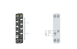 EP2328-000x | 4 x digital input and 4 x digital output 24 V DC, Imax = 2 A (∑ 4 A)