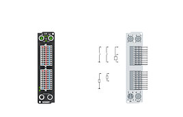 EP2316-0003 | 8 x digital input + 8 x digital output 24 V DC, IMAX = 0.5 A