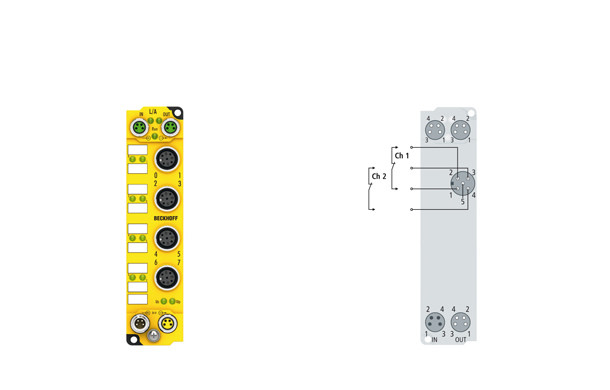 EP1908-0002 | 8-channel digital input, TwinSAFE, 24 V DC