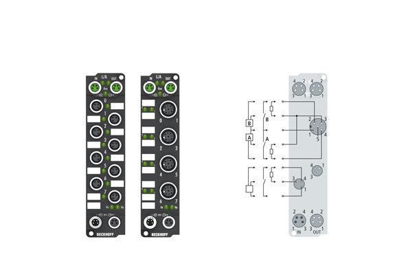 EP2338-100x | 8-channel digital input or output 24 V DC, 3 ms, фото 2