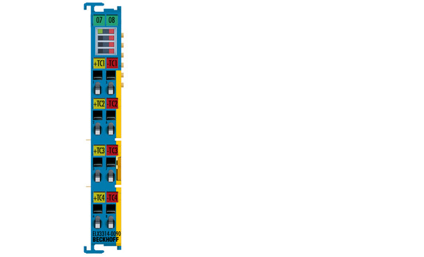 ELX3314-0090 | 4-channel analog input terminal thermocouple/mV measurement, 2-wire connection, 16 bit, Ex i, TwinSAFE SC