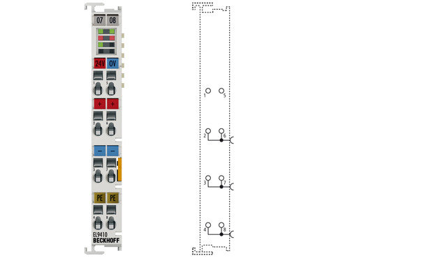 EL9410 | Power supply terminal for E-bus, with diagnostics, фото 2