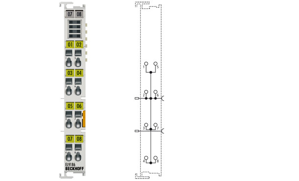 EL9186 | Potential distribution terminal, 8 x 24 V