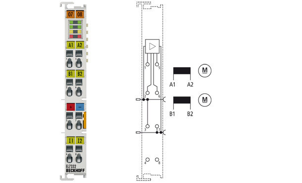 EL7332 | 2-channel DC motor output stage 24 V DC, 1 A, фото 2