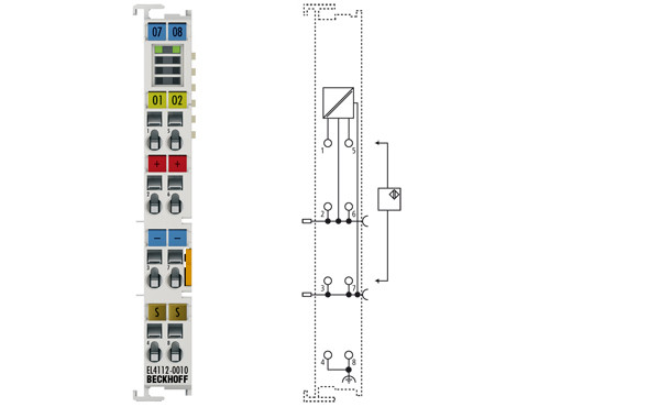 EL4112-0010 | 2-channel analog output terminal -10…+10 mA