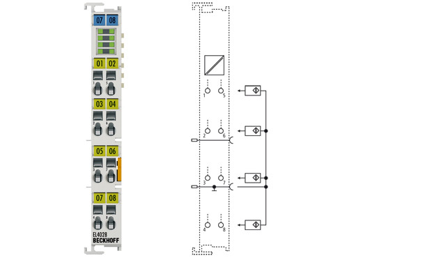 EL4028 | 8-channel analog output terminal 4…20 mA, 12bit